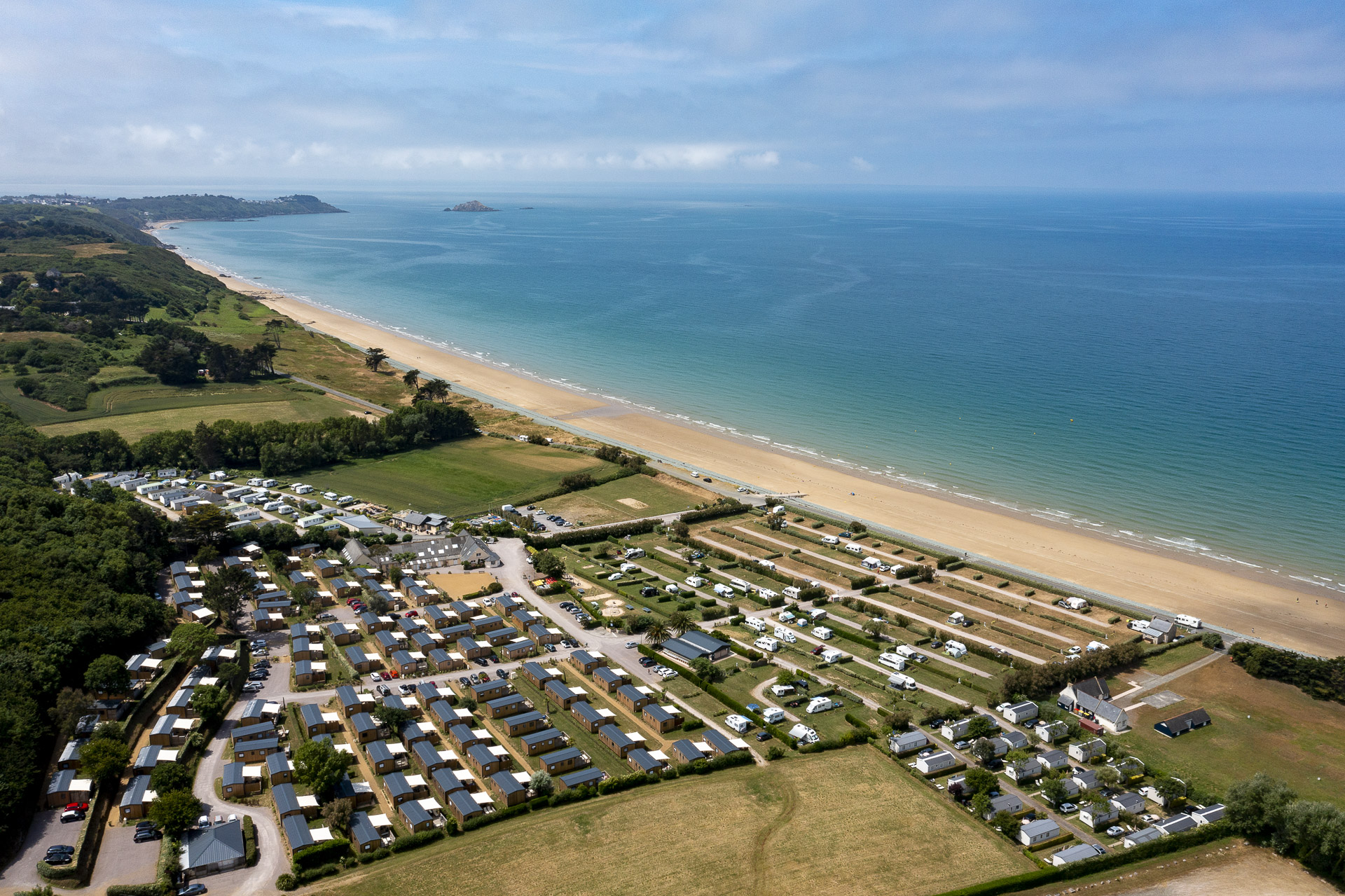 Campsite with beach access